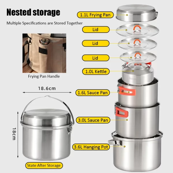 Camping Cookware Set Wholesale 1