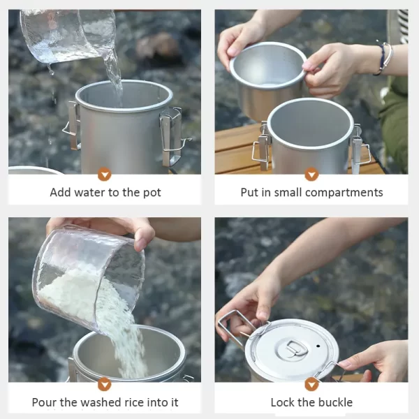 Wholesale Stainless Steel Camping Rice Cooker 7