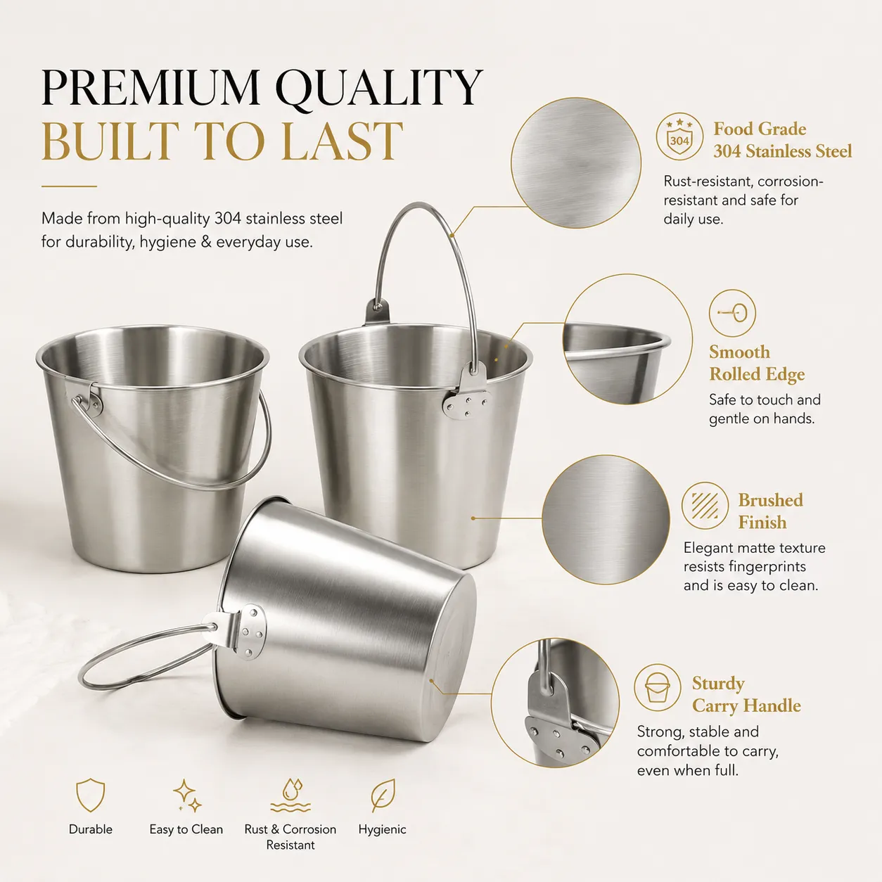 Small Stainless Steel Bucket Wholesale (5)