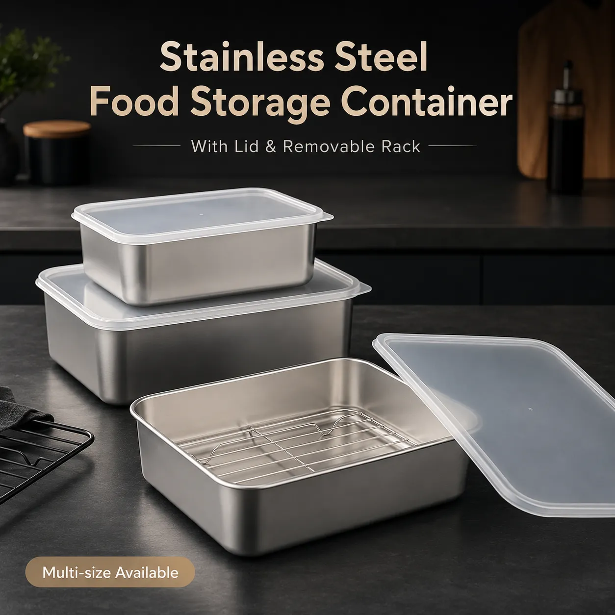 Stainless Steel Baking Tray (2)