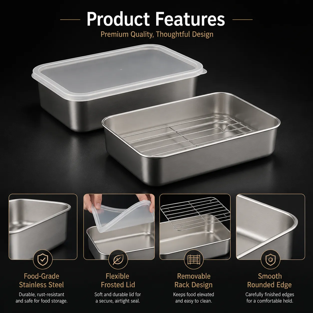 Stainless Steel Baking Tray (6)