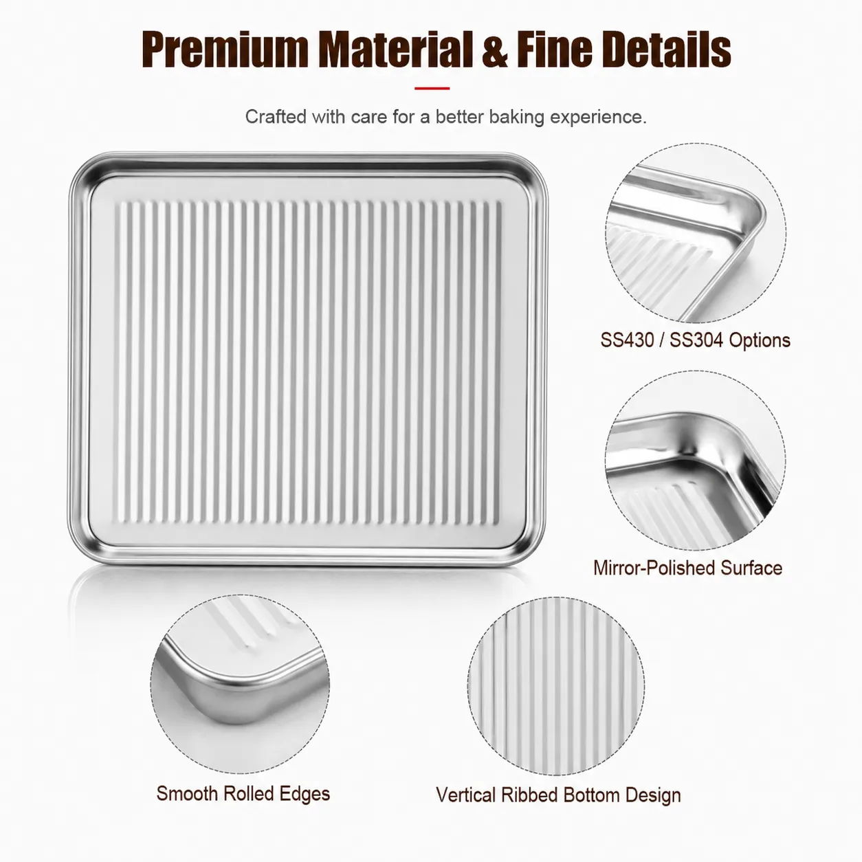 Stainless Steel Non-Stick Baking Tray (2)