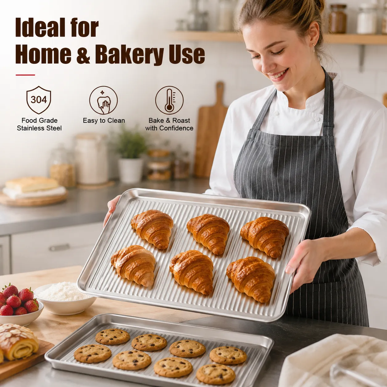 Stainless Steel Non-Stick Baking Tray (6)