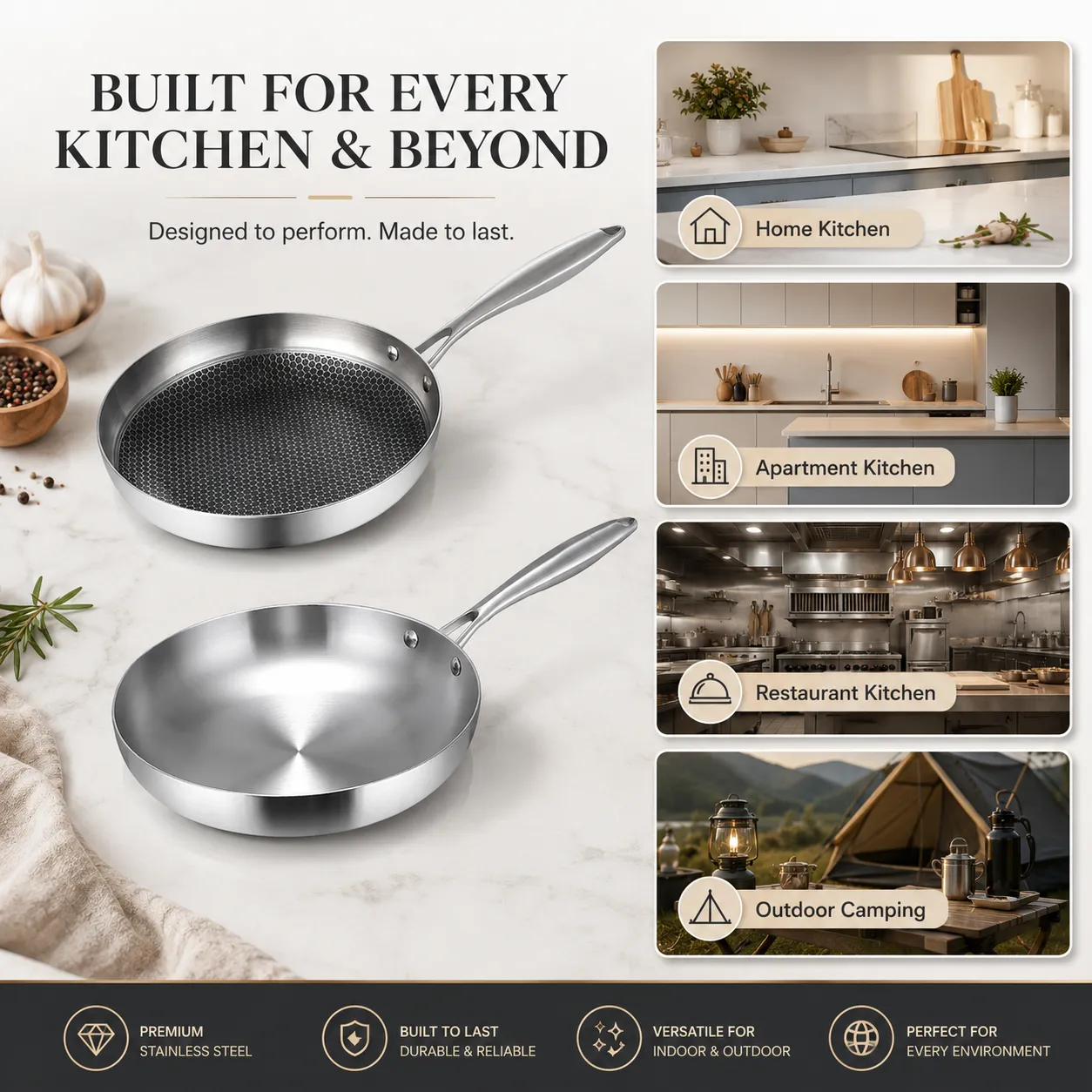 Stainless steel frying pan (10)