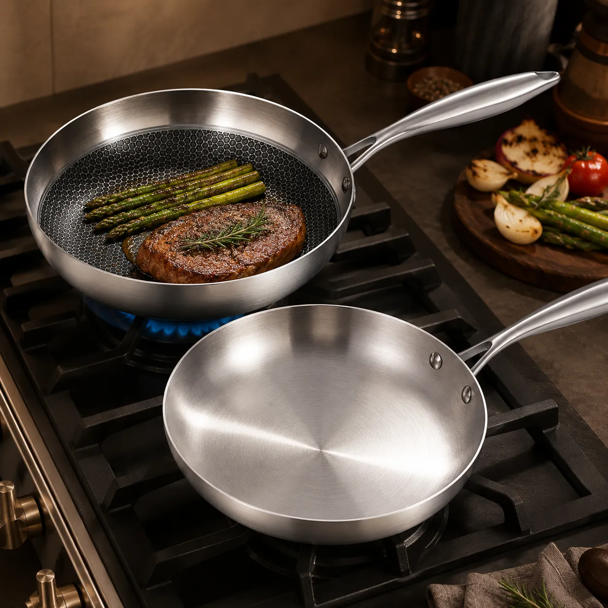 Stainless steel frying pan (11)