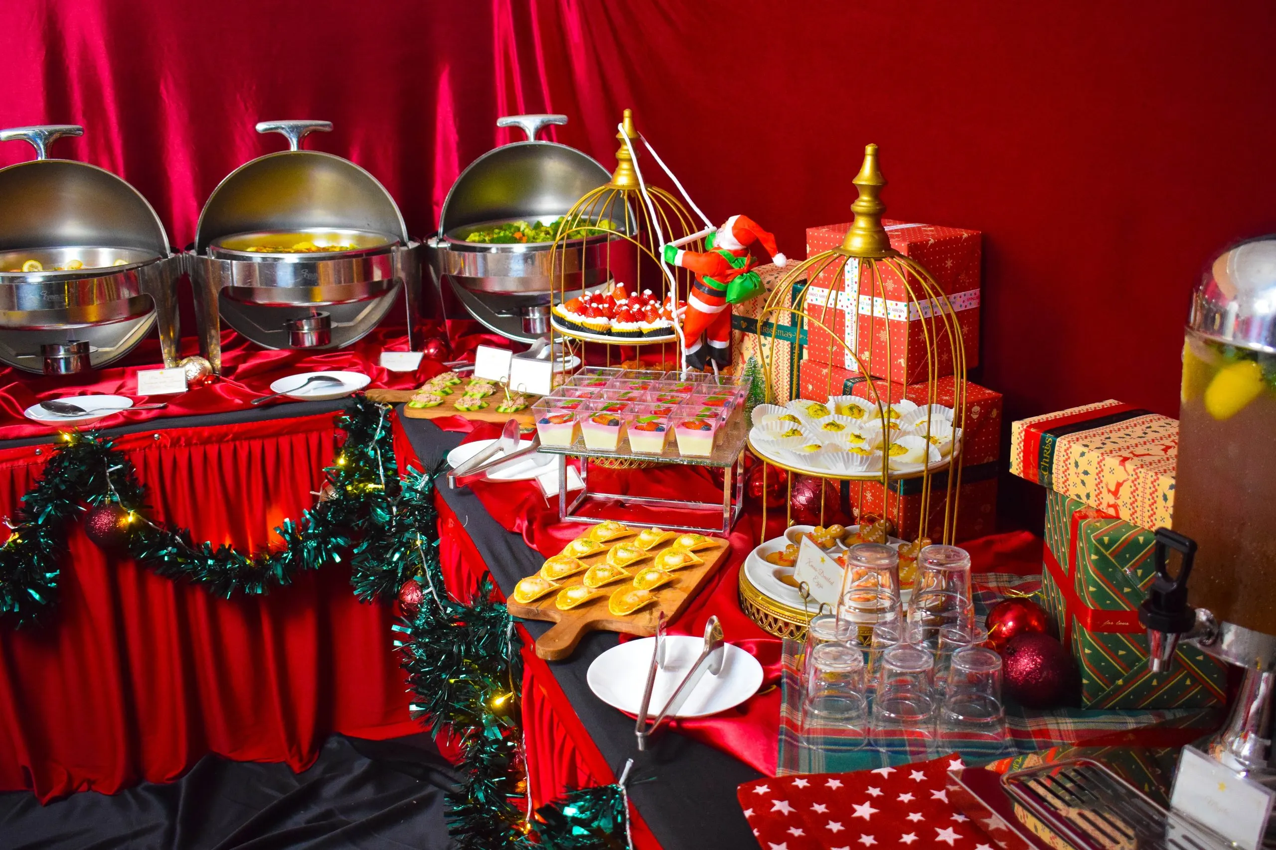 adornos de mesa para buffet de navidad (4)
