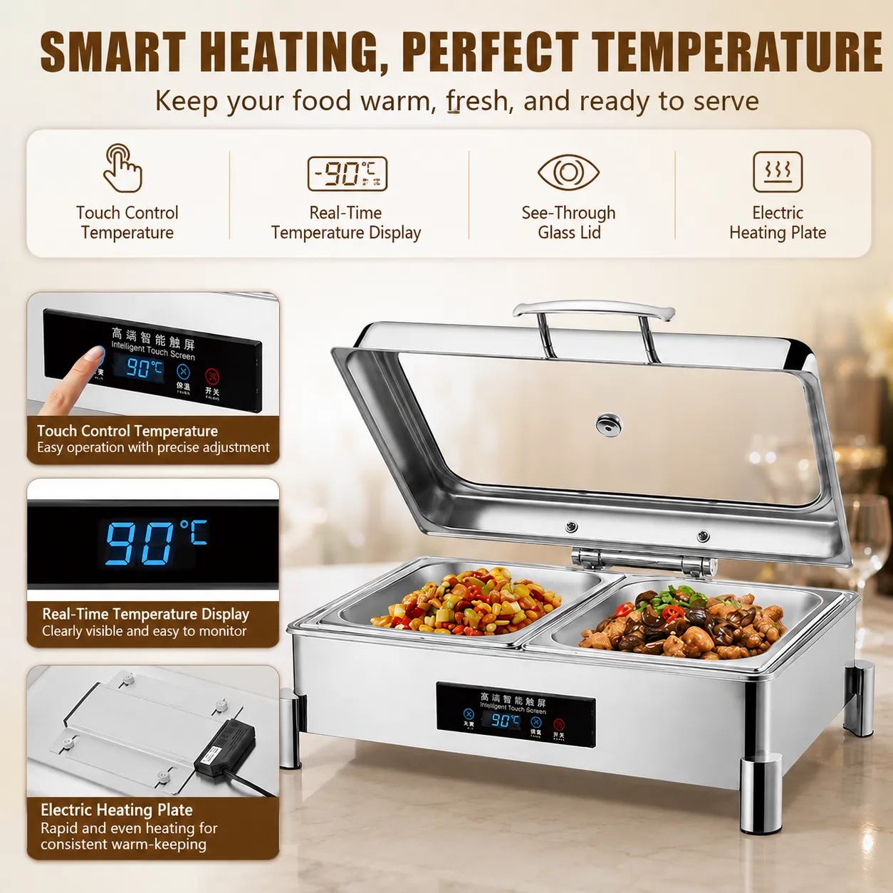 Custom-Chafing-Dish-with-Hinging-Lid-Round-Electric-Food-Warmer-5