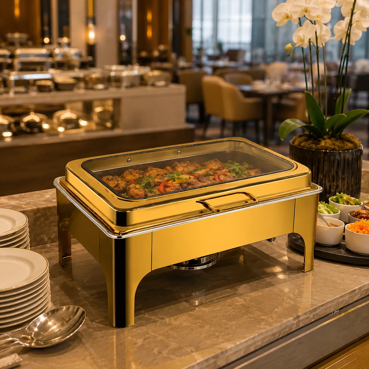Wholesale-Gold-Chafing-Dish-Rectangular-Buffet-Stove-1