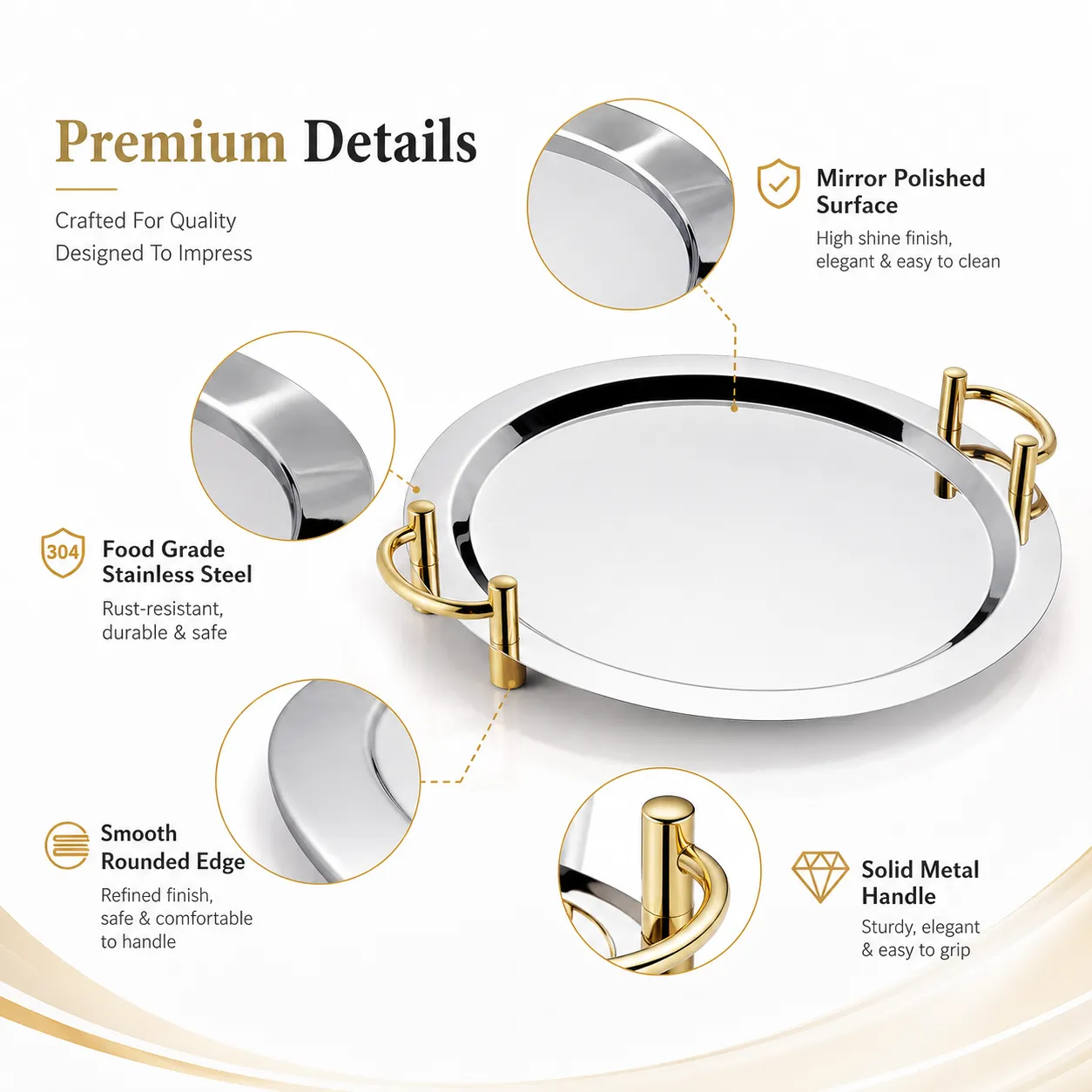wholesale Round Mirror Tray (6)