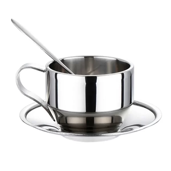 Conjunto 1 de chávenas de café em aço inoxidável por atacado