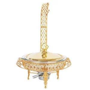 Bulk Luxury Round Golden 2/3L Chafing Dishes