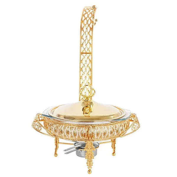 Bulk Luxury Round Golden 2/3L Chafing Dishes