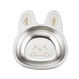 Custom Stainless Steel Baby Bowl Metal Kids' Plate Cartoon